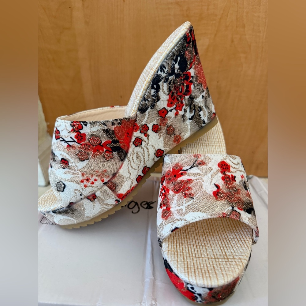 Floral Wedge Sandals